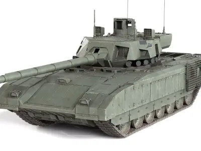 T14 Armata Russian MBT Low-poly 3D model