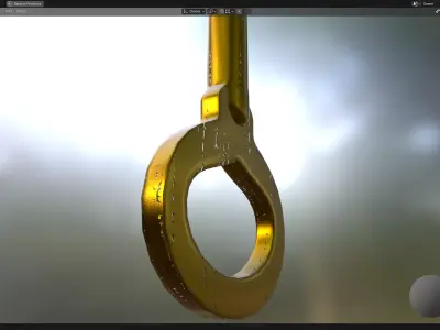 Old Key PBR 03 Low-poly 3D model