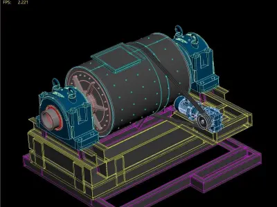ball mill 3D model