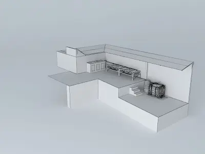 Aquaponico system 09 Aquaponics Beira Mar 1 Tank 1 IBC 2 tabl... 3D model