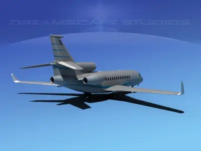 Dassault Falcon 7X V09 3D model