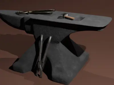 LowvPolyvAnvil Low-poly 3D model