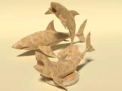 Sharks figurine 3D model