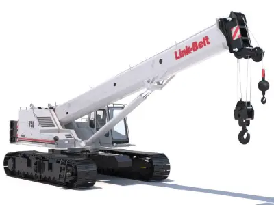 Link Belt TCC-750 Telescopic Crawler Crane 3D model