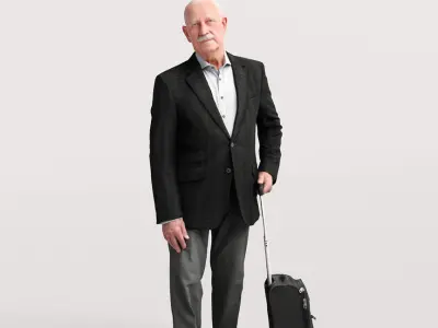 Humano Traveling Man with suitcase 2206-12 3D model
