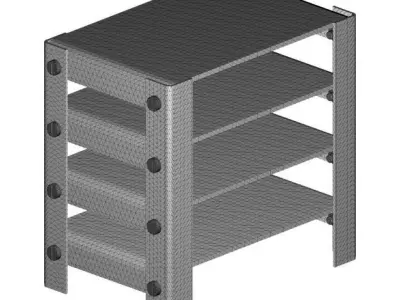 Glossy Storage Rack 3D model