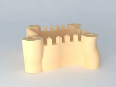 Distorted Castle 2 Free 3D model