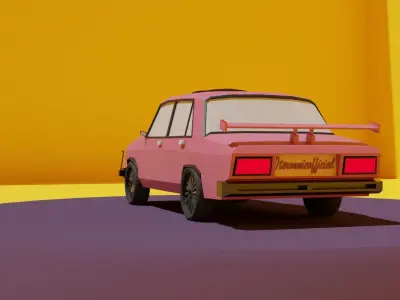 low poly car Low-poly 3D model from CGTrader