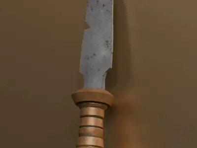 Medieval Knife Low-poly 3D model purchase