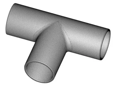 Glass Pipe Tee Fitting 3D print model