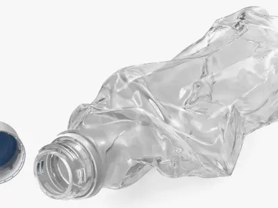 Crushed Empty Plastic Bottles Collection 3D model