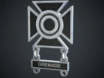 Marksmanship Low poly Badges 3D Model Collection