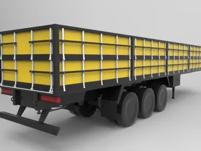Trailer Galego Low-poly 3D model