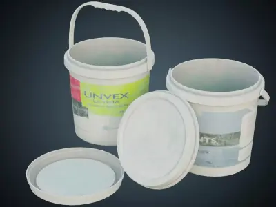 Paint Bucket 1B Low-poly 3D model