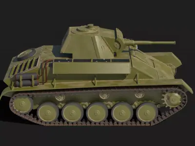 T 70 1942 Russian Soviet Light Tank WW2 Free 3D model