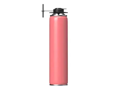 Polyurethane foam 750 ml wih tube open mockup 3D model