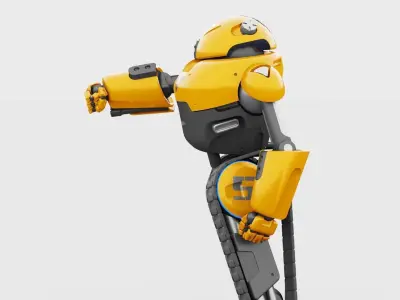 MILITARY BOT C-3000  RIGGED 3D model