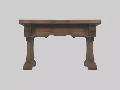 Medievaltable Model Low-poly 3D model