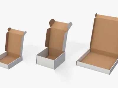  Mailer Boxes - White Variety Packaging Set 