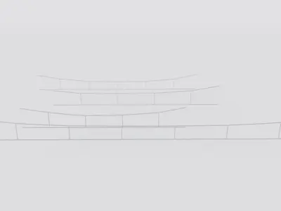 Catenary wire set Low-poly 3D model