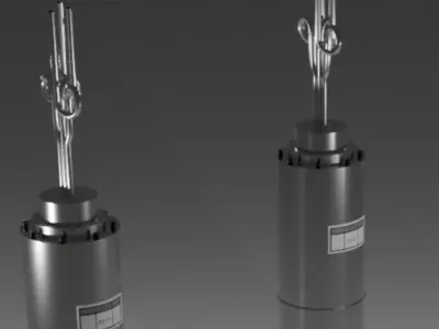 Uranium gas centrifuges 3D model