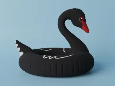 Black Swan Pool Float  3D model