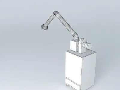 Mobile filtering unit with suction arm Free 3D model