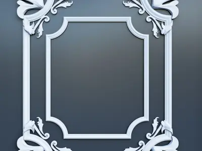 Moulding Set ceiling medallion 3D model
