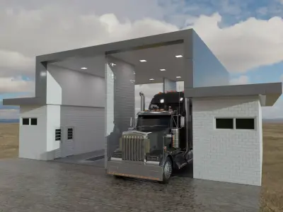 Truck Services Free 3D model