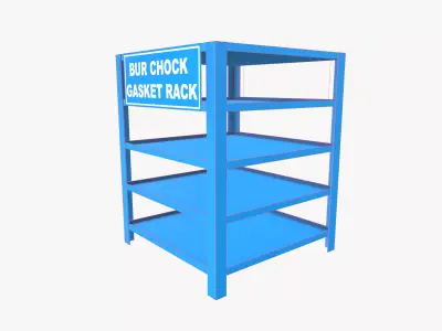Bur Chock Gasket Rack Low-poly 3D model