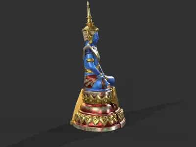  Painted Buddha Statue 