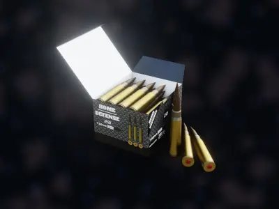 NZ 7-92M Ammo Low-poly 3D model