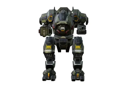 sci fi robot Low-poly 3D model