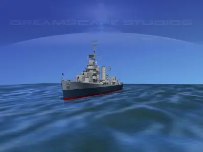 Gleaves Class Destroyer USS Doyle DD494 3D model