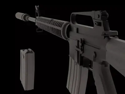 M16A2 Low-poly 3D model