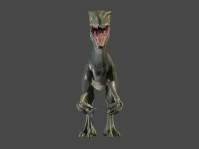 Velociraptor t-rex dinosaur Low-poly 3D model