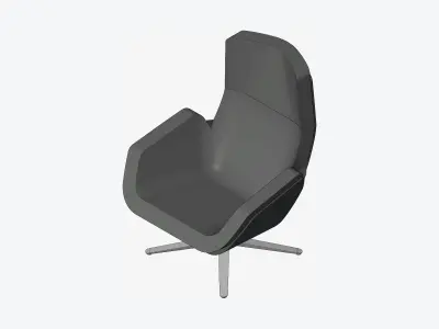 Furniture - Armchair - Contemporary - Cordia Lounge - Swivel Low-poly 3D model