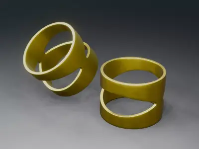 Mechanical Curved Hole Free 3D model