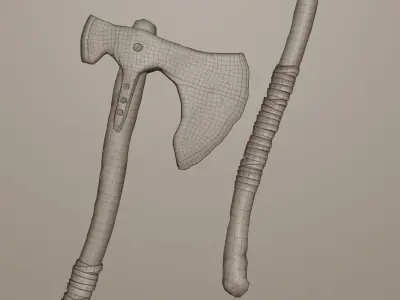 Viking Ax Free low-poly 3D model