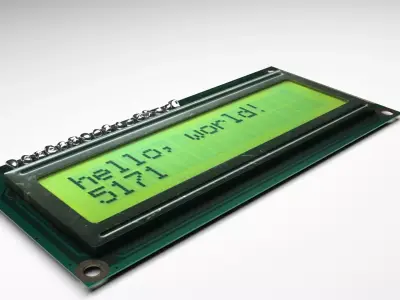 Liquid Crystal Display Screen Component 3D model Textured