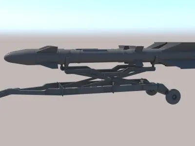 Rocket SET tank rack 3D model