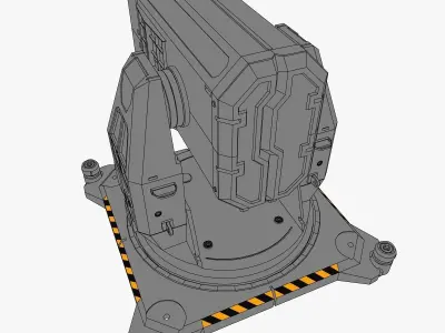Sci-fi Rocket Launcher 3d Model 3D model
