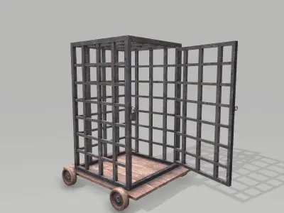 Metal Cage 3 Low-poly 3D model