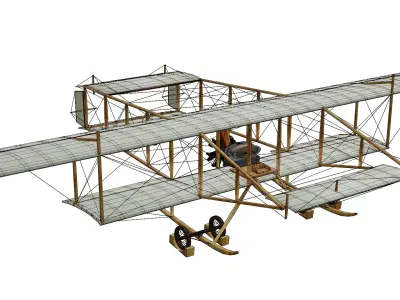 Farman IV HF Low-poly 3D model