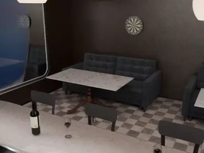 Aquarium Bar 3D model