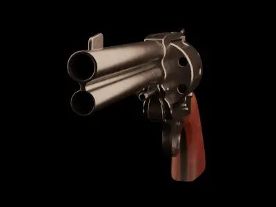 Remington Model 1890 Low-poly 3D model