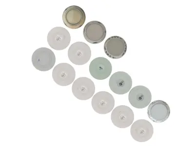 Belgium Porcelain Plates Set 3D model