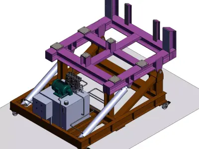 90 degree large turning table 3D model