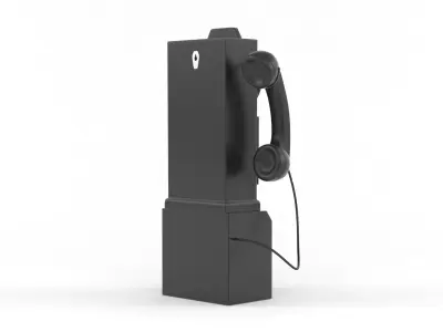 Classic Pay Phone 3D model