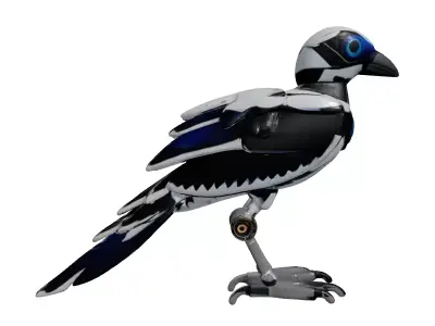 Robotic Bird Drone SciFi Raven 3D model